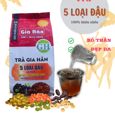 Trà 5 loại đậu – Bổ thận – Mát gan